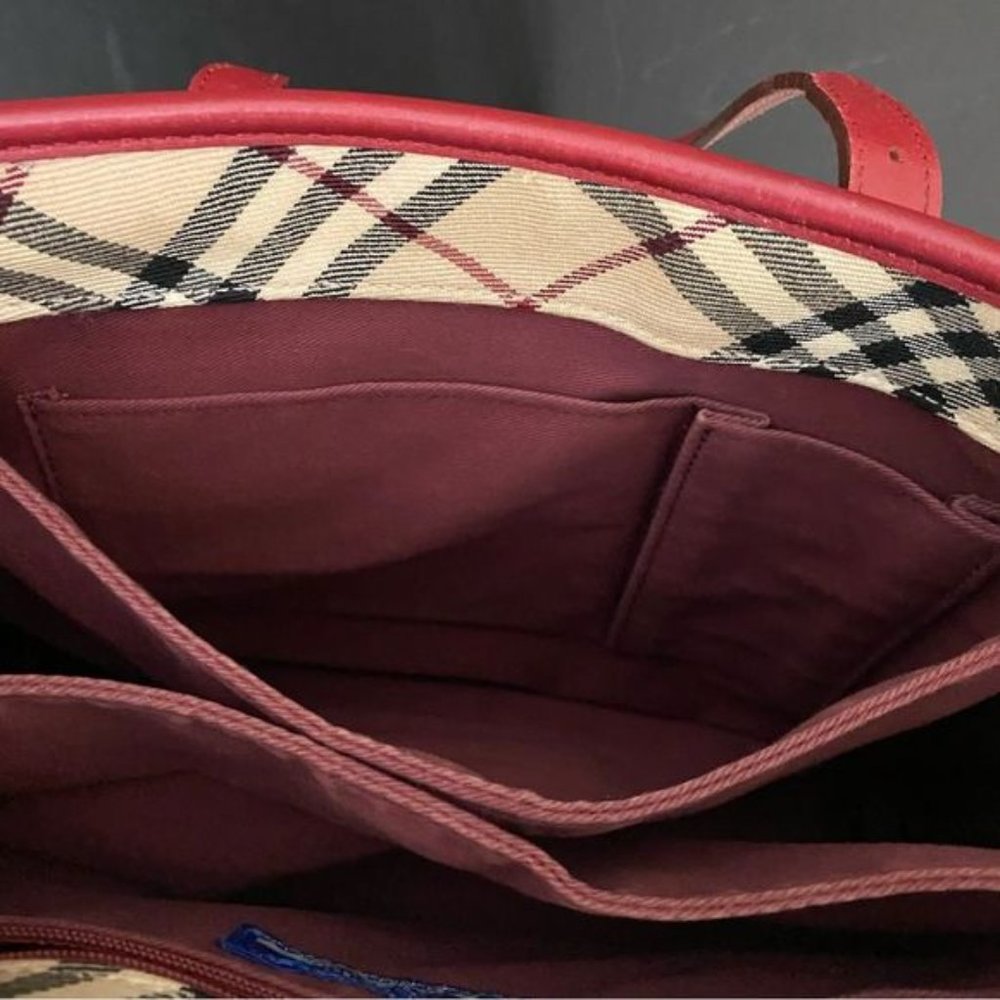 BURBERRY Nova Check Blue Label Handbag 👜 - Picture 14 of 15